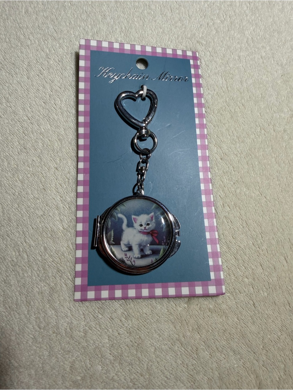 Urban Outfitters Kitty and Bow Mirror Keychain